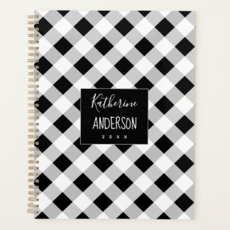 Buffalo met zwarte en witte spelden planner