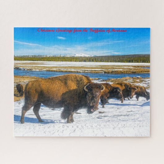 Buffalo Montana.kerstcadeautjes Legpuzzel (Horizontaal)
