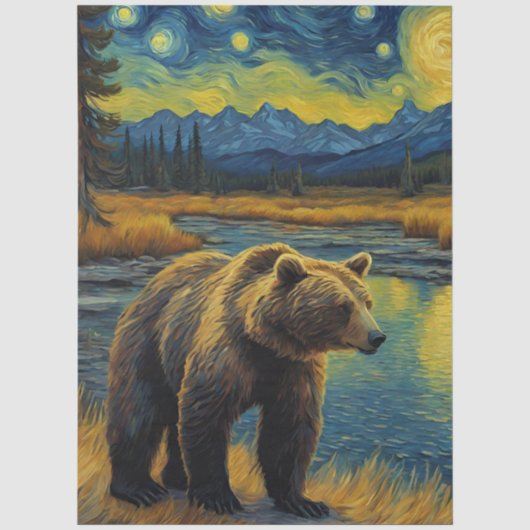 Buffalo Mountain Decoupage Tissuepapier (Voorkant)