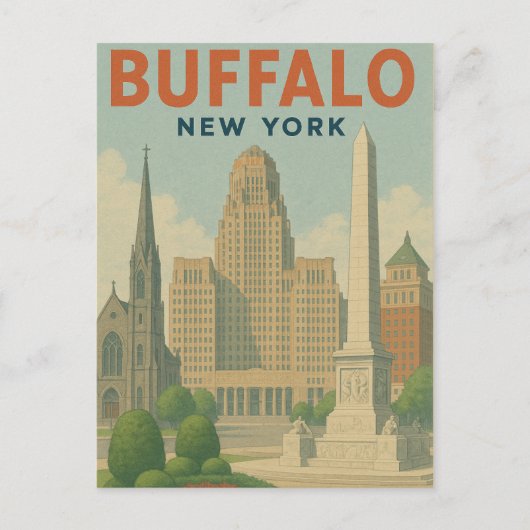 Buffalo New York Briefkaart (Voorkant)