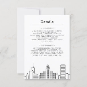 Buffalo, New York Huwelijk Gastdetails Kaart