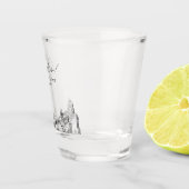 Buffalo New York Huwelijksgunst Gepersonaliseerde Shot Glas (Rechts)