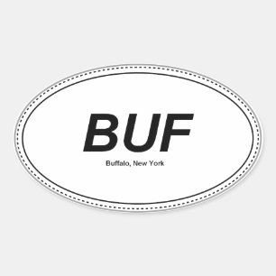 Buffalo, New York Oval Bumpersticker Ovale Sticker