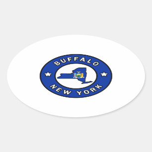 Buffalo New York Ovale Sticker