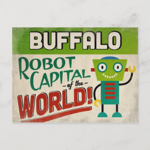 Buffalo New York Robot - Funny  Briefkaart