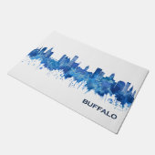 Buffalo New York Skyline Blue Deurmat (Schuin)