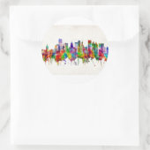 Buffalo New York Skyline Ronde Sticker (Tas)