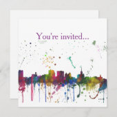 BUFFALO NEW YORK SKYLINE - Uitnodigingen (Voorkant / Achterkant)