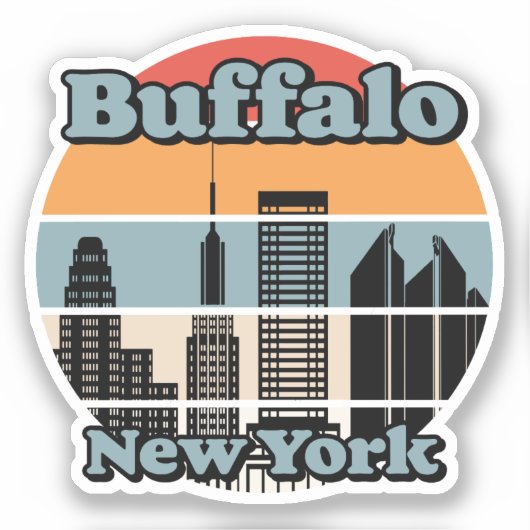 Buffalo New York Sticker (Voorkant)
