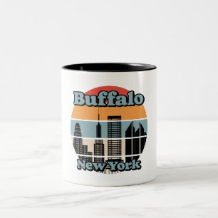  Buffalo New York Tweekleurige Koffiemok