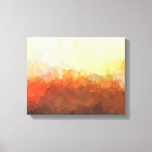BUFFALO, NIEUWE YORK SKYLINE in het wolkencanvas Canvas Afdruk