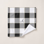 Buffalo noir et or avec le monogramme fait sur (Gant de toilette)