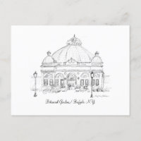 Buffalo NY Botanische Tuinen Ink Sketch