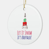 Buffalo NY Electric Tower - speciaal kerstfeest Keramisch Ornament (Links)