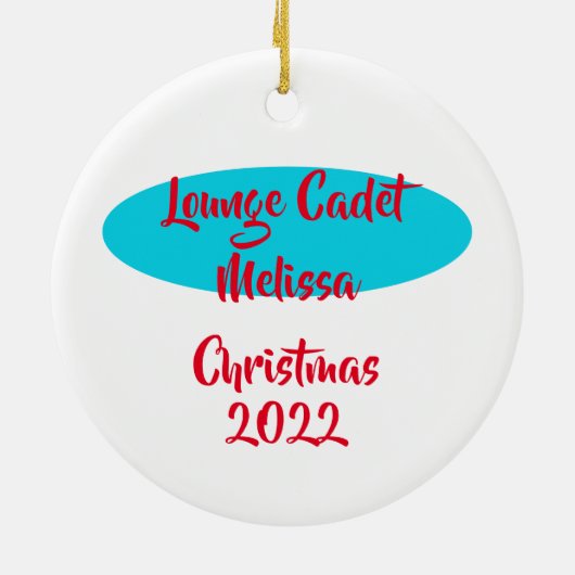 Buffalo NY Lounge Academy Retro Space Age Keramisch Ornament (Achterkant)