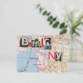Buffalo NY Maps Carte postale Collage 39 (Debout devant)