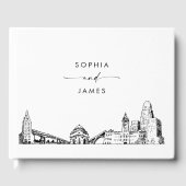 Buffalo NY Skyline Bruiloft Gastenboek (Voorkant)