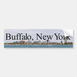 Buffalo NY Skyline met Buffalo in Sky Sticker