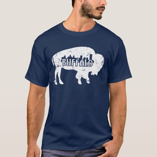 Buffalo Ny Skyline verhit T-shirt (Voorkant)
