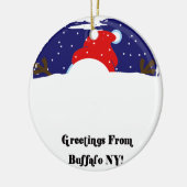 Buffalo NY Snowman Keramisch Ornament (Links)