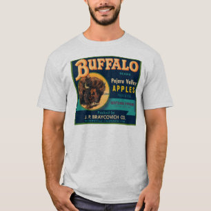 Buffalo Pajaro Valley Apples Krat Label T-shirt
