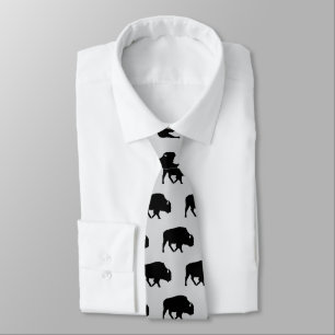 Buffalo patroon silhouet rustiek stropdas