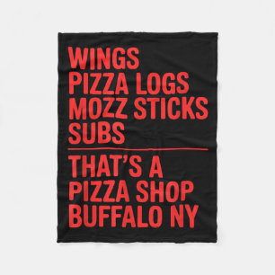 Buffalo Pizza Shop Eetlijst Fleece Deken