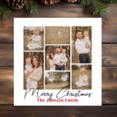 Buffalo Plaid 7 Foto Kerst Kaart