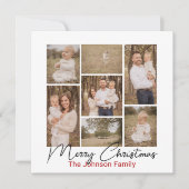 Buffalo Plaid 7 Foto Kerst Kaart (Voorkant)