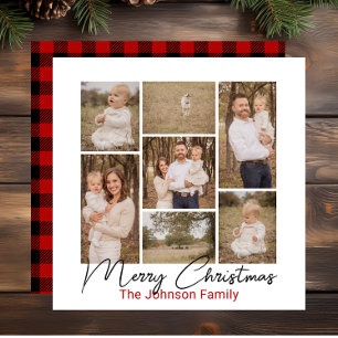 Buffalo Plaid 7 photo Carte de Noël