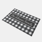 Buffalo Plaid Achternaam Deurmat (Schuin)