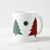 Buffalo Plaid Bomen Extra Grote Beker (Voorkant rechts)