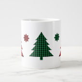 Buffalo Plaid Bomen Extra Grote Beker (Voorkant)