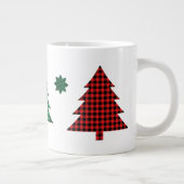 Buffalo Plaid Bomen Extra Grote Beker (Rechts)