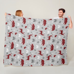 Buffalo Plaid Bosdieren Patroon Fleece Deken