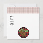 Buffalo Plaid Cabine Fête Invitation (Dos)
