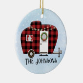 Buffalo Plaid Camper Ornement de Noël (Droite)