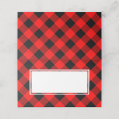 Buffalo Plaid Check Westerne kerstblokhut (Buitenkant ongevouwen)