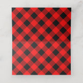 Buffalo Plaid Check Westerne kerstblokhut (Binnenkant ongevouwen)