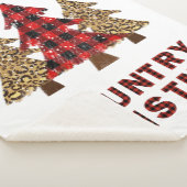 Buffalo Plaid Christmas Tree Sherpa Blanche (3/4)