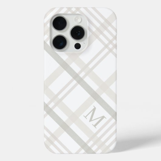 Buffalo Plaid Classic Elegant Monogram Initiaal Case-Mate iPhone Case (Achterkant)