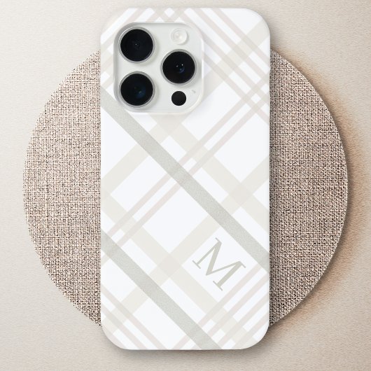 Buffalo Plaid Classic Elegant Monogram Initiaal Case-Mate iPhone Case