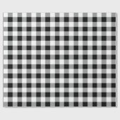 Buffalo Plaid controleert zwart-wit Cadeaupapier (Vlak)