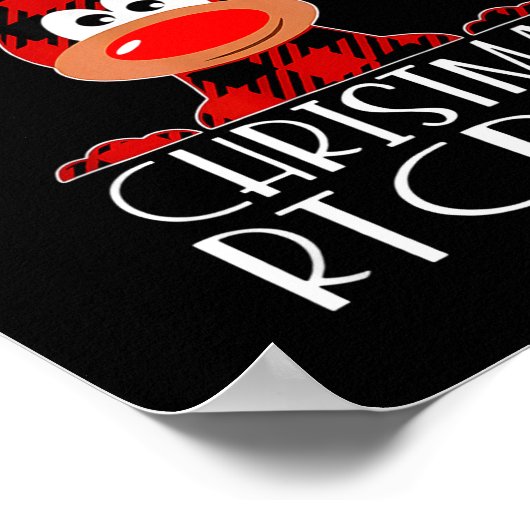 Buffalo Plaid Deer Christmas Rt Crew Resratory The Poster (Hoek)