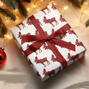 Buffalo Plaid Eland Rustieke Landelijke Wildernis Cadeaupapier