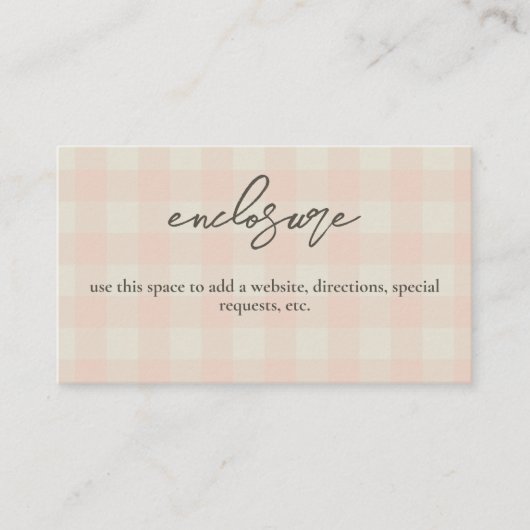 Buffalo Plaid Engagement Party Informatiekaartje (Voorkant)