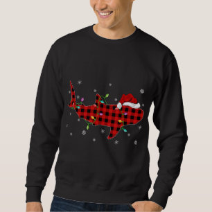 Buffalo Plaid Familie Bijpassende Walvishaai Kerst Trui