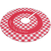 Buffalo Plaid familienaam Rustic Christmas Red Kerstboom Rok (Gekanteld)