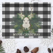 Buffalo Plaid Feestelijke Rendier Kerstvakantie Theedoek