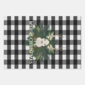 Buffalo Plaid Feestelijke Rendieren Kerstmis Inpakpapier Vel (Voorkant 2)